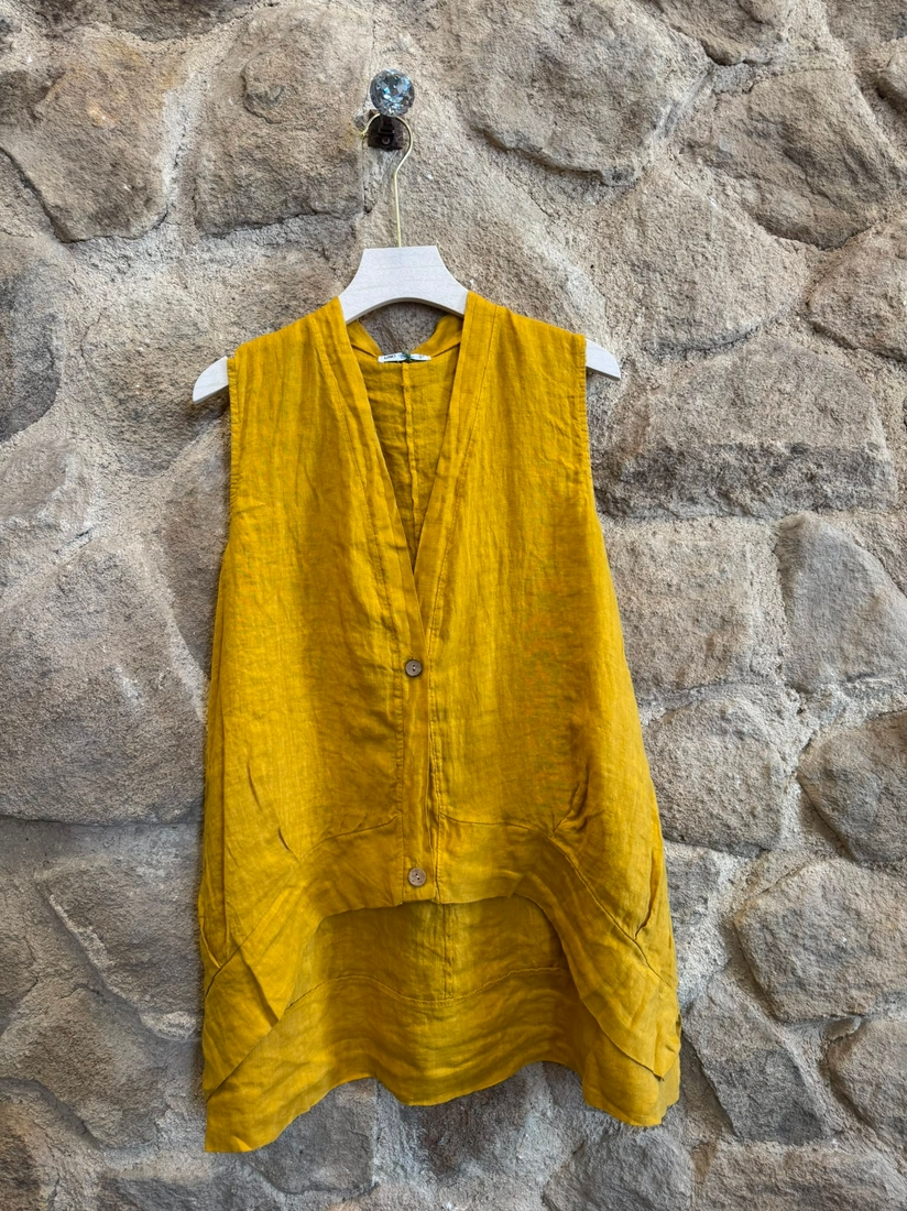 Priya Vest Mustard