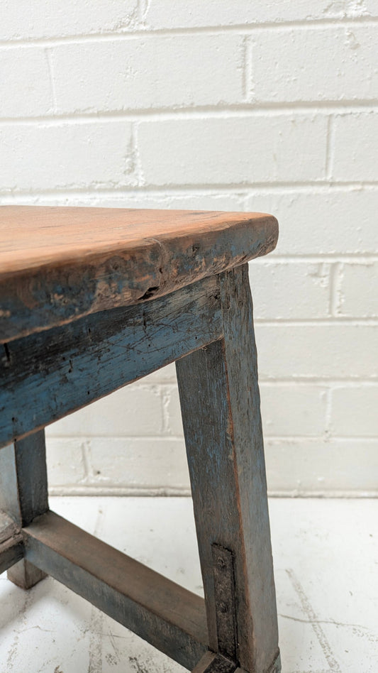 Antique Blue Bench