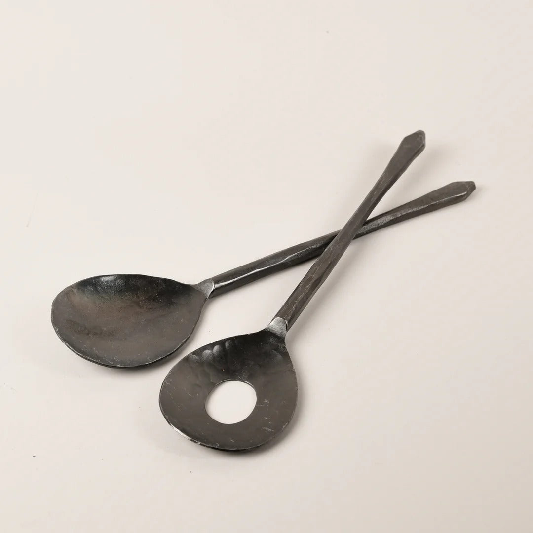 Burnished Salad Servers