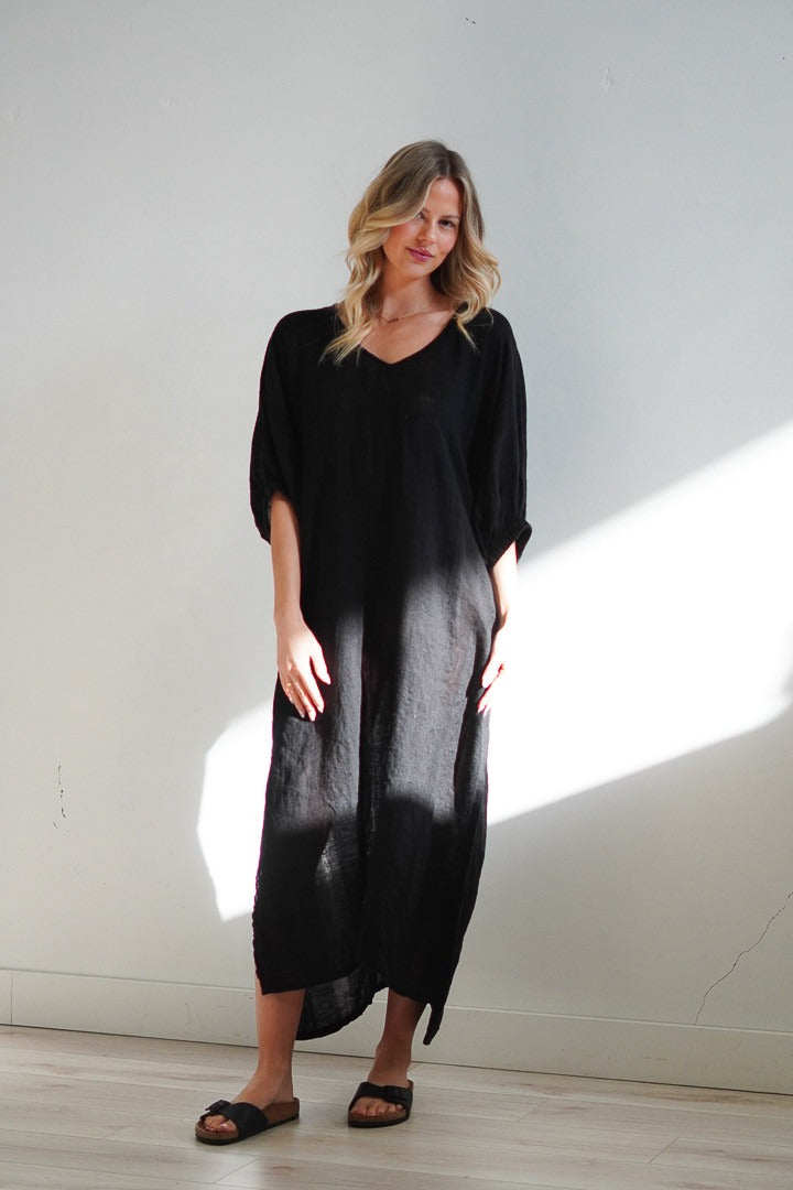 Rosa Kaftan Black