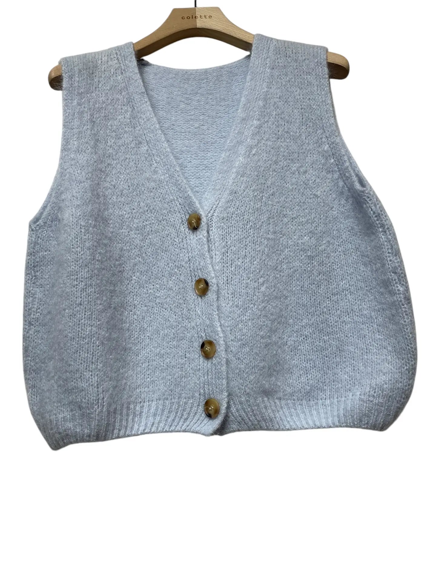 Crackle Vest Soft Blue