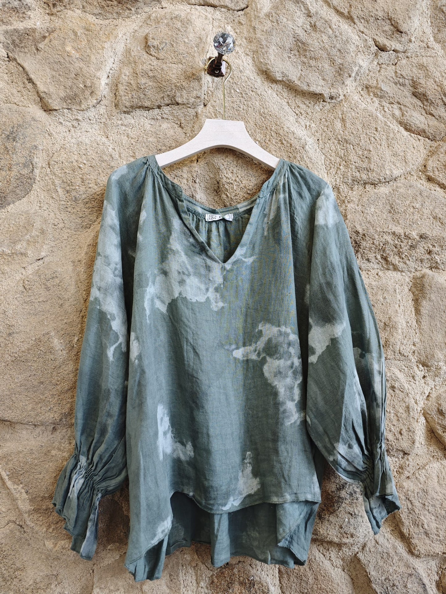 Flores Shirt Camel Green