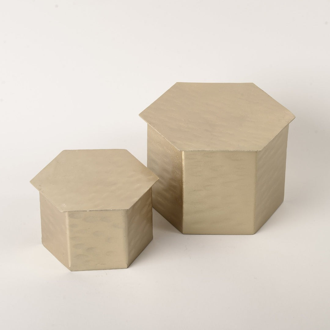 Hexagon Brass Box Large