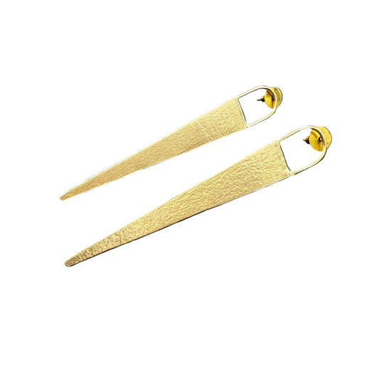 Spear Gold Drop Earrings