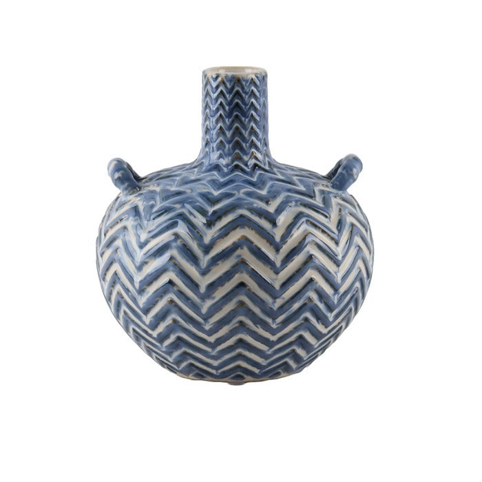Morrow Blue Handled Vase