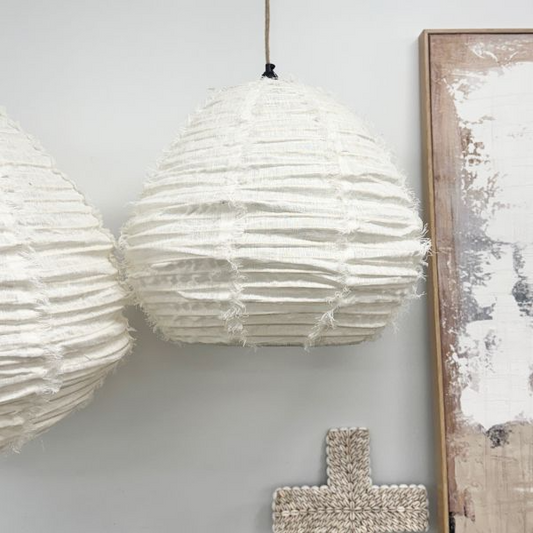 Abi Pear Pendant White Small