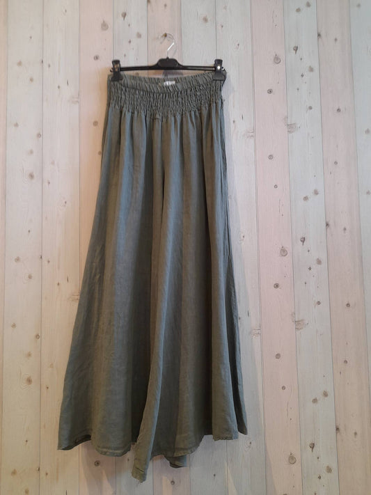 Ancha Wide Leg Pant Khaki