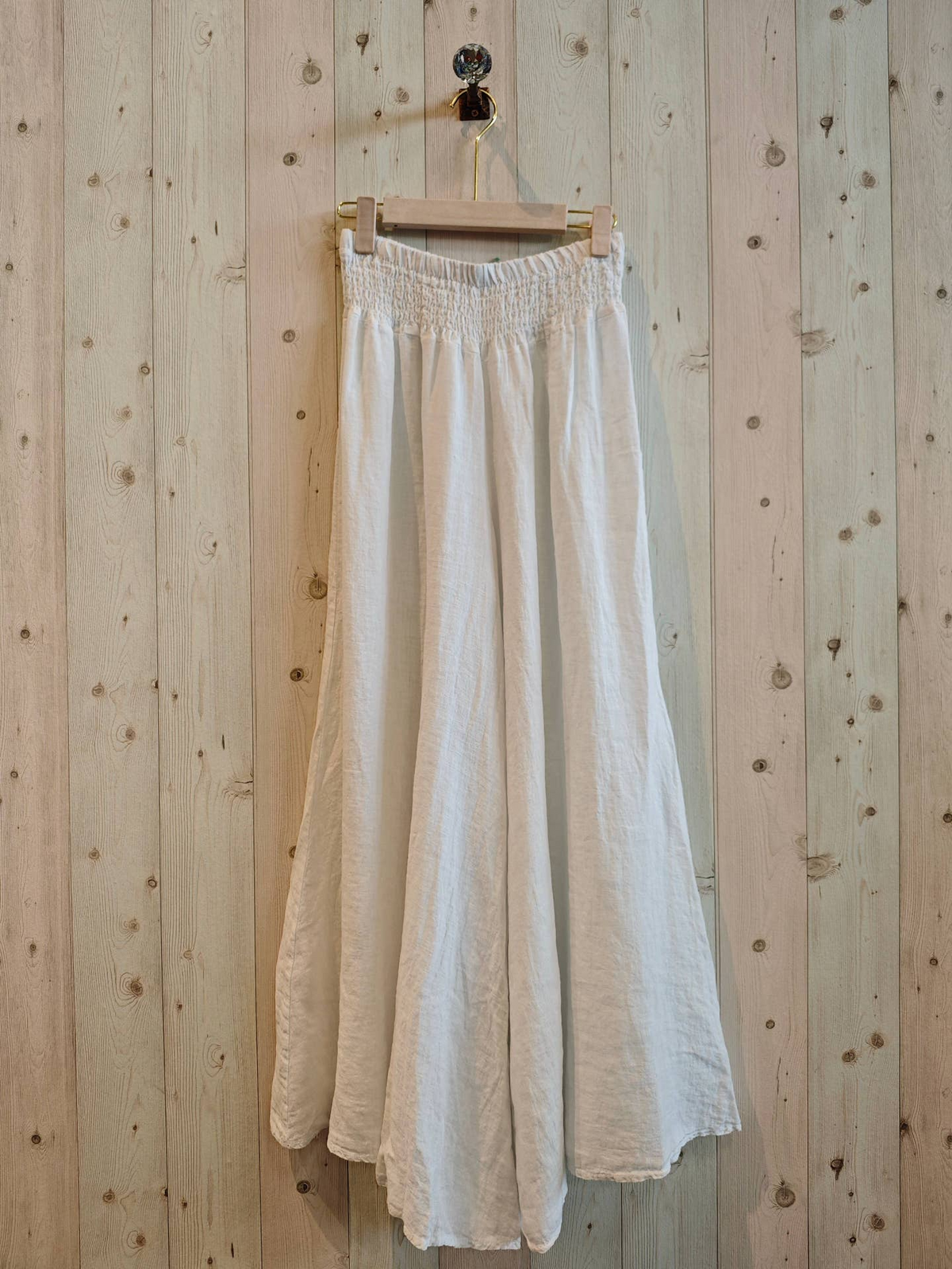 Ancha Wide Leg Pant White