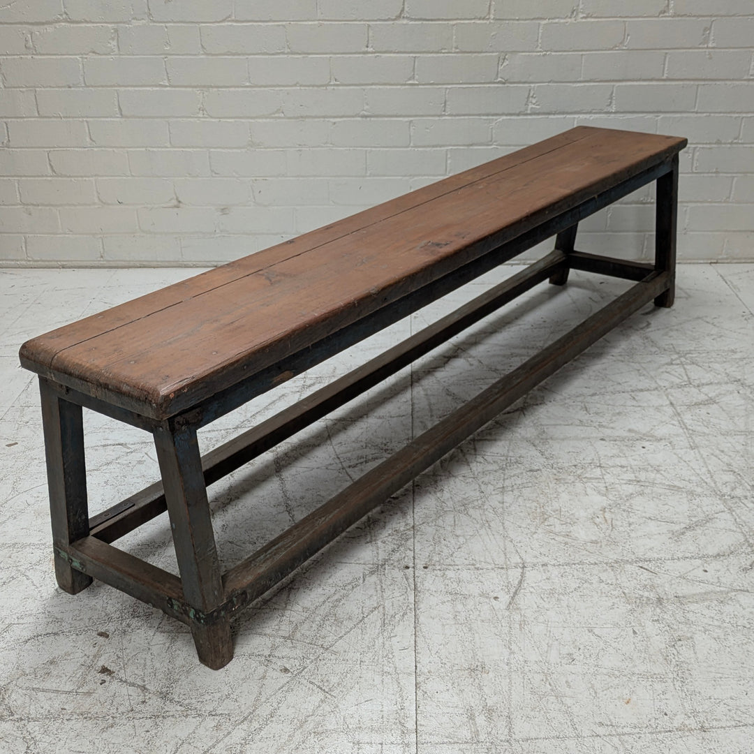 Antique Blue Bench
