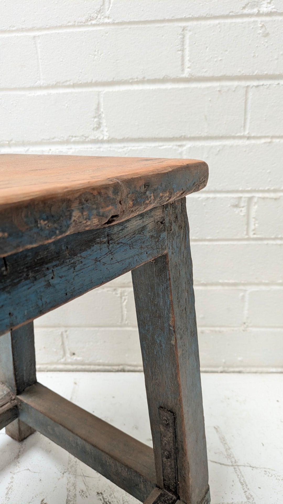 Antique Blue Bench