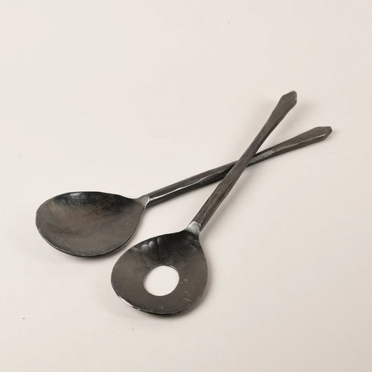 Burnished Salad Servers
