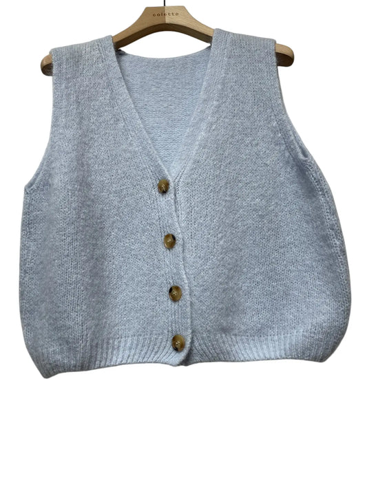 Crackle Vest Soft Blue