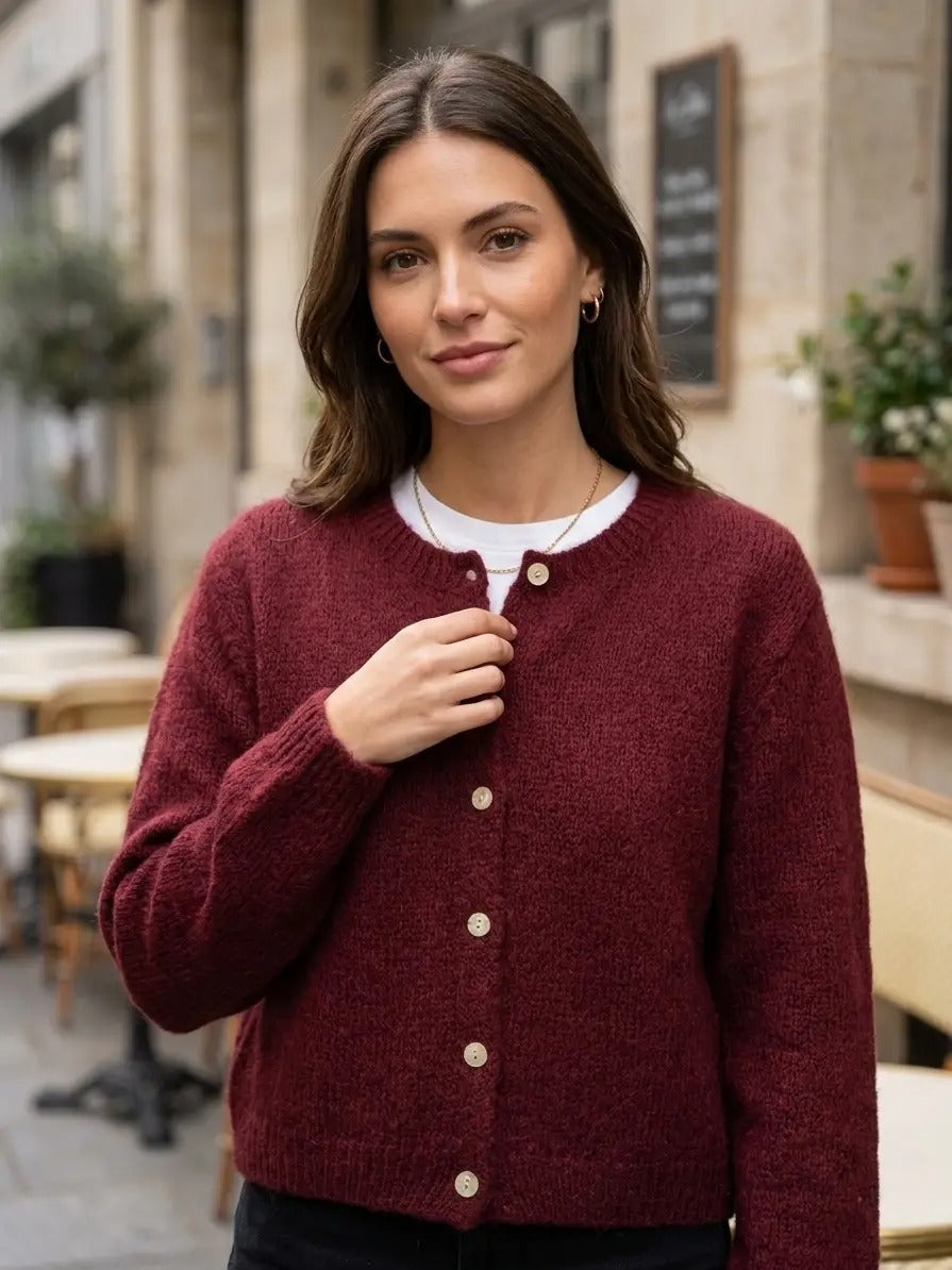 Greta Cardigan Plum