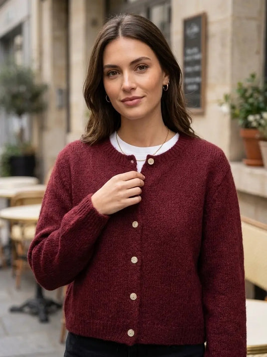 Greta Cardigan Plum