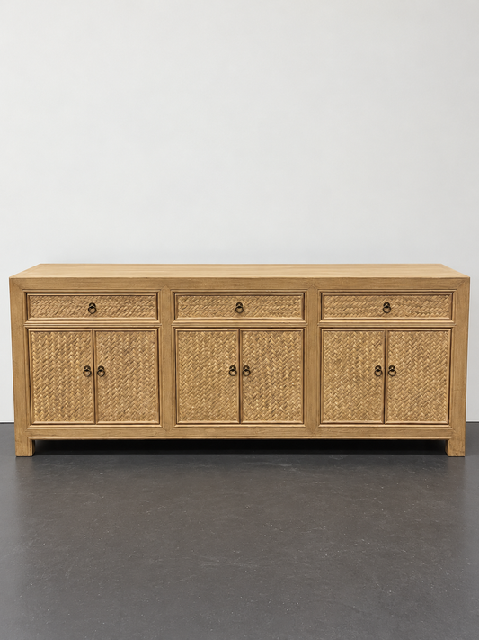 Elm Rattan Sideboard
