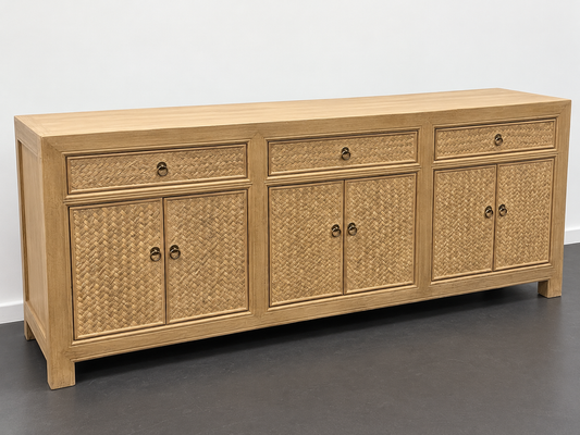 Elm Rattan Sideboard