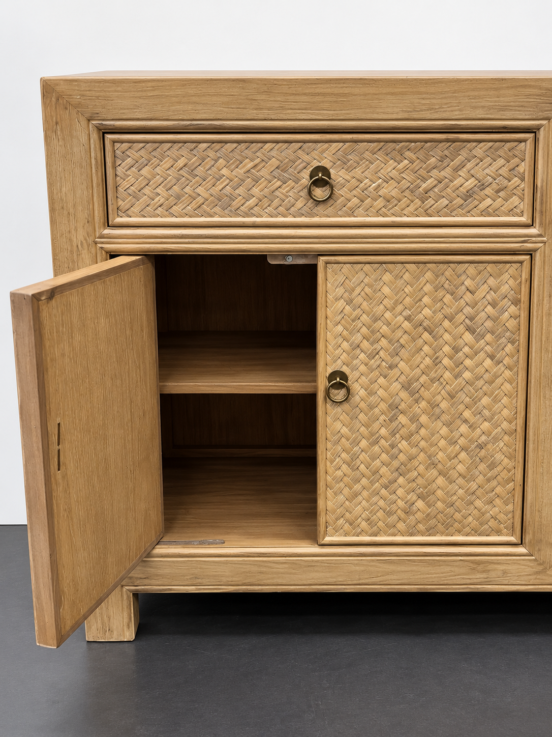 Elm Rattan Sideboard