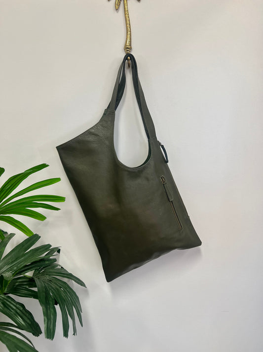 Sierra Leather Bag Olive