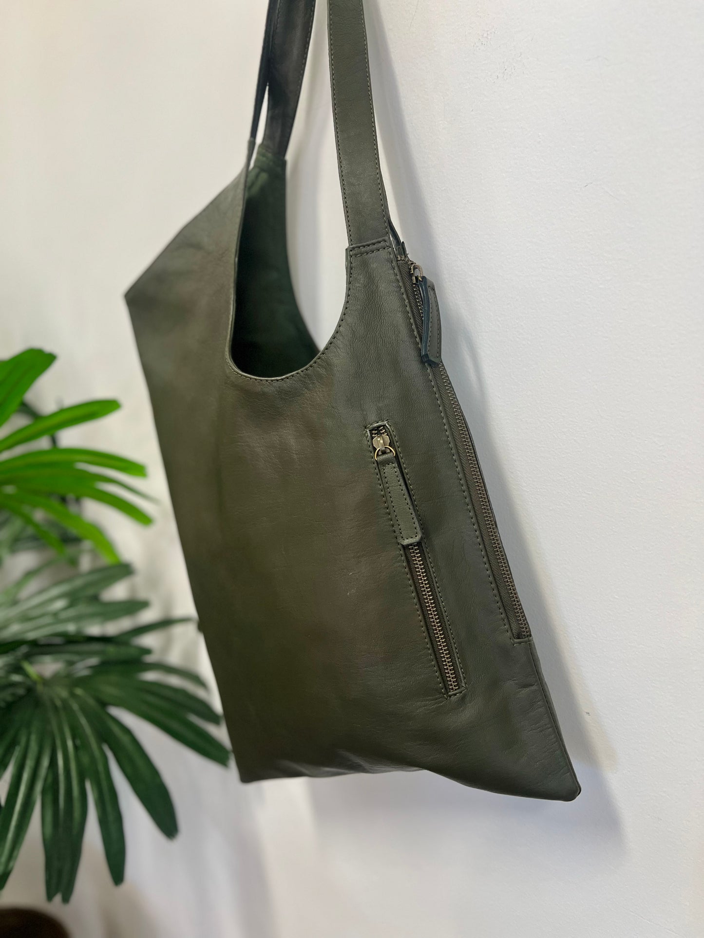 Sierra Leather Bag Olive