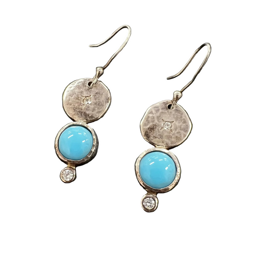 Azure Luna Drop Earrings