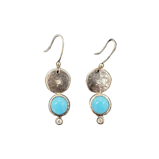 Azure Luna Drop Earrings