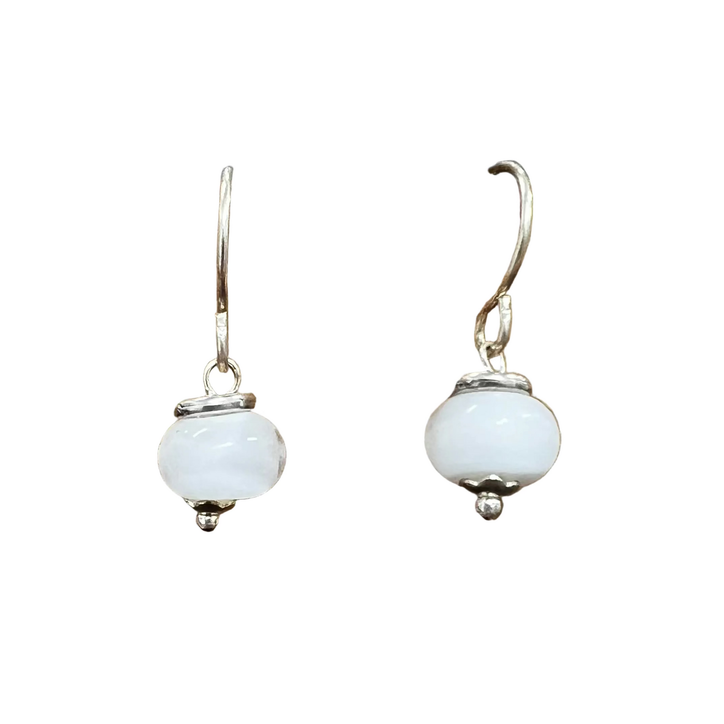Milky Tide Glass Drop Earrings