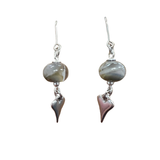 Drift Heart Glass Drop Earrings