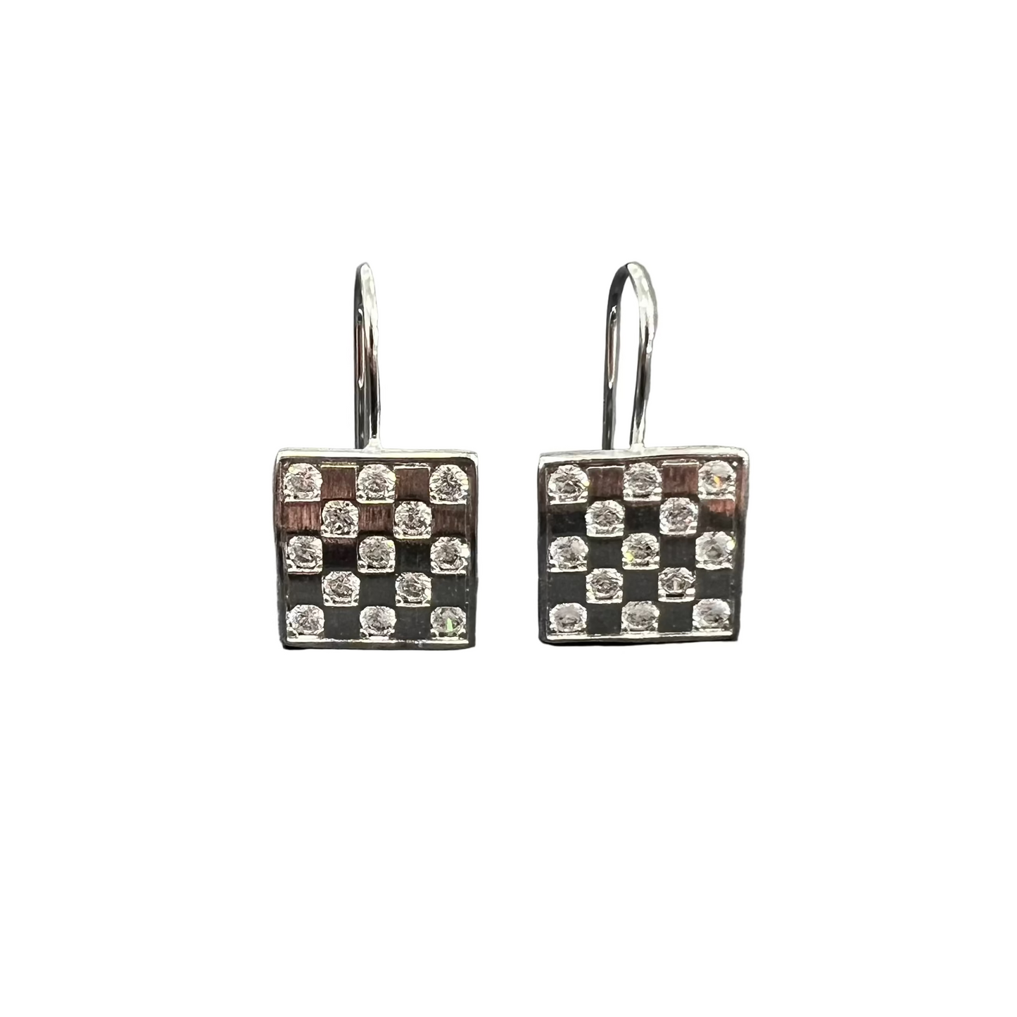 Checkered Light Drop Earrings