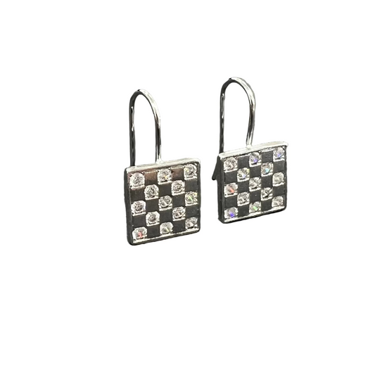 Checkered Light Drop Earrings
