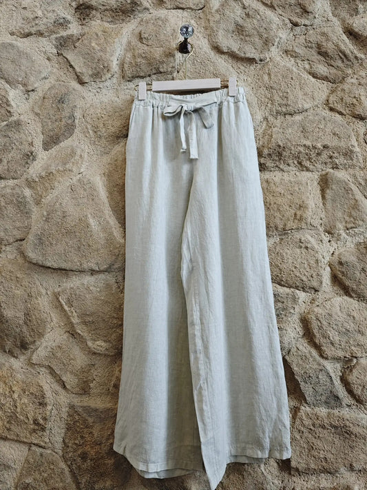 Lazo Linen Tie Pant Cream