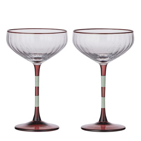 Lena Rib Coupe Glass Set