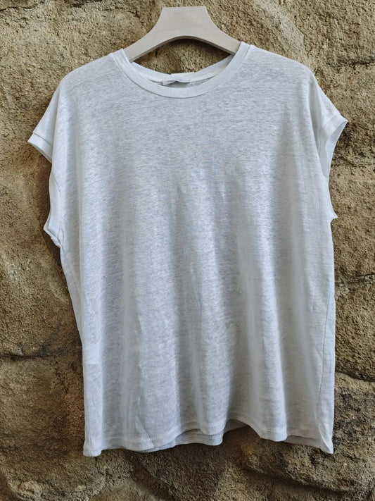 Linen Muscle TShirt White