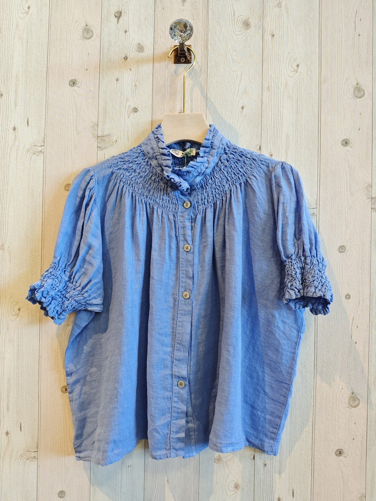 Lino Shirt Celeste Blue