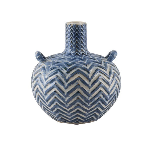 Morrow Blue Handled Vase