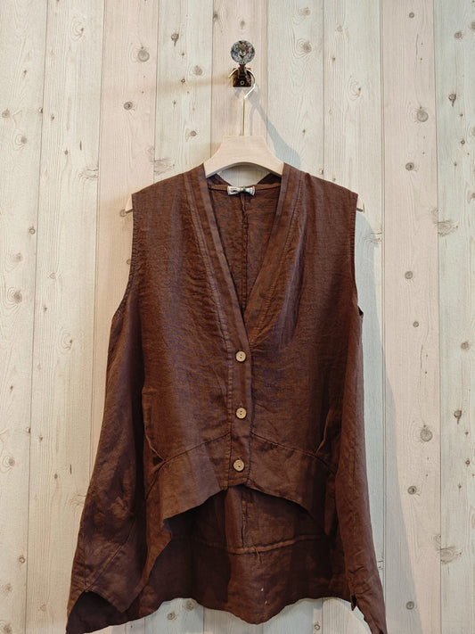 Priya Vest Chocolate