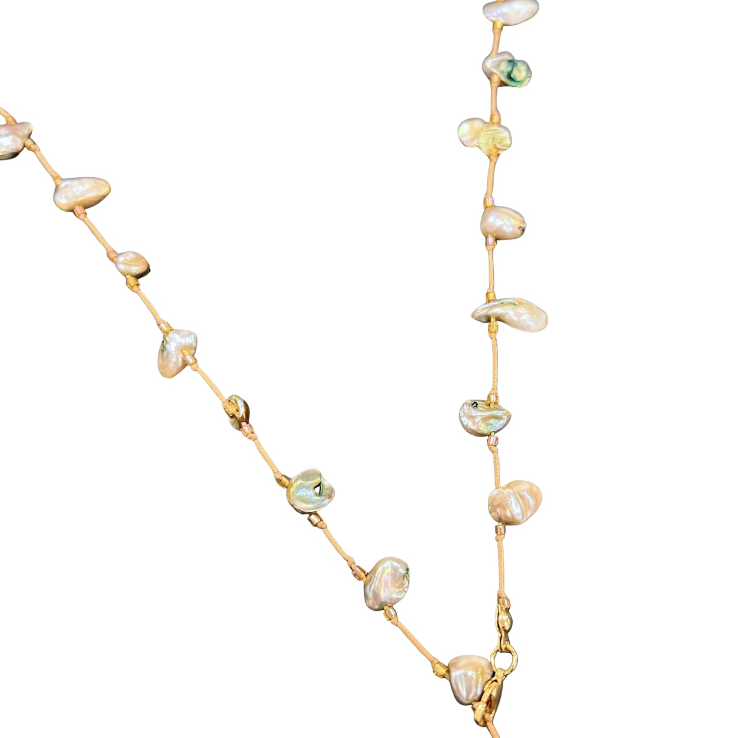 Aurora Pearl Necklace - Sage