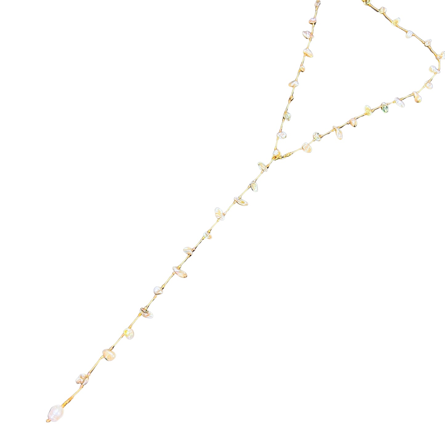 Aurora Pearl Necklace - Sage