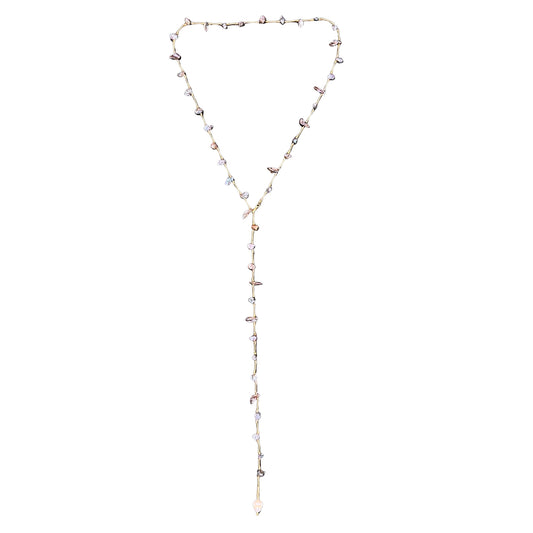 Aurora Pearl Necklace - Mauve