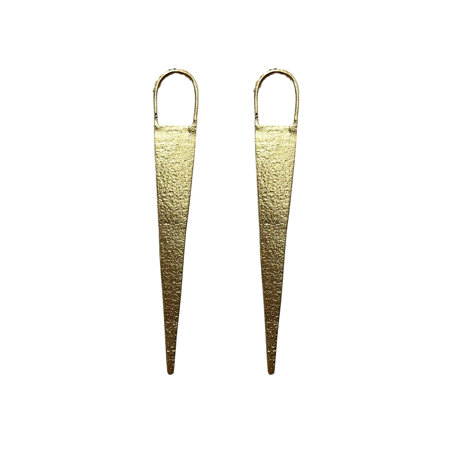 Spear Gold Drop Earrings