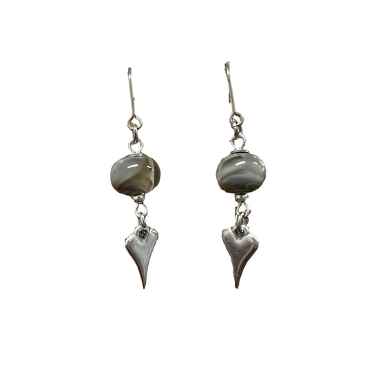 Drift Heart Glass Drop Earrings