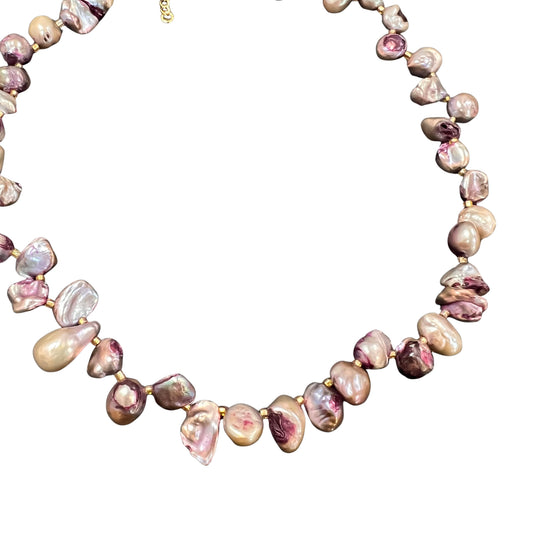 Amethyst Tide Pearl Necklace