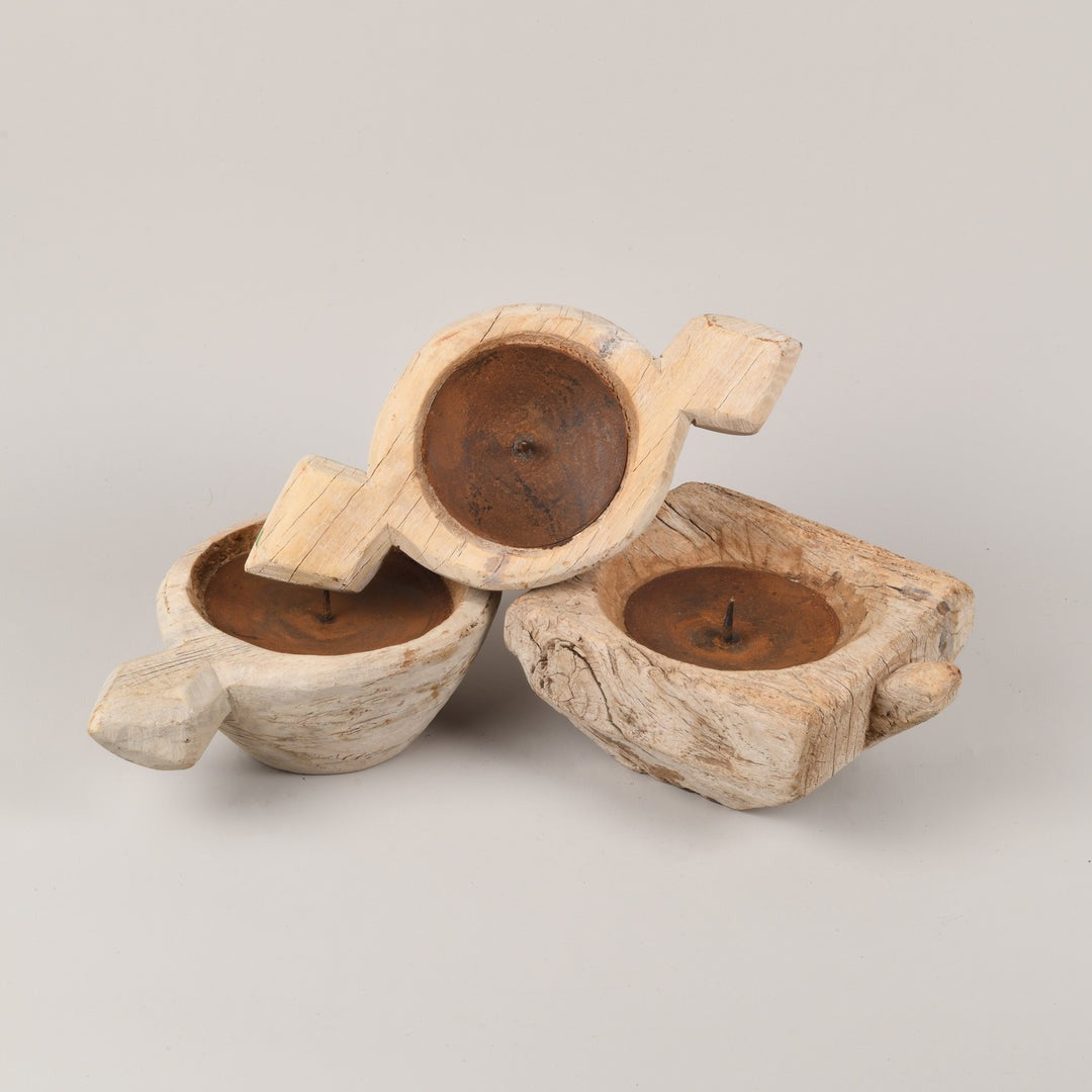 Antique Bowl Candleholders