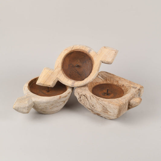 Antique Bowl Candleholders