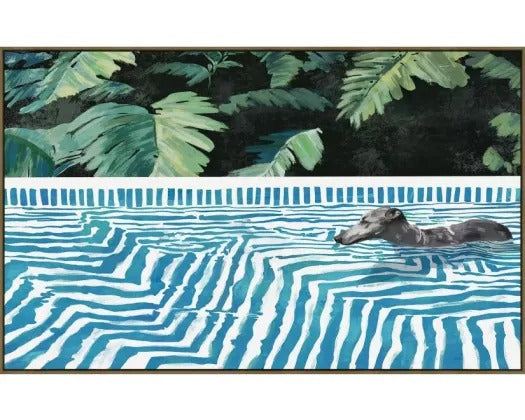 Swimming Greyhound Artwork