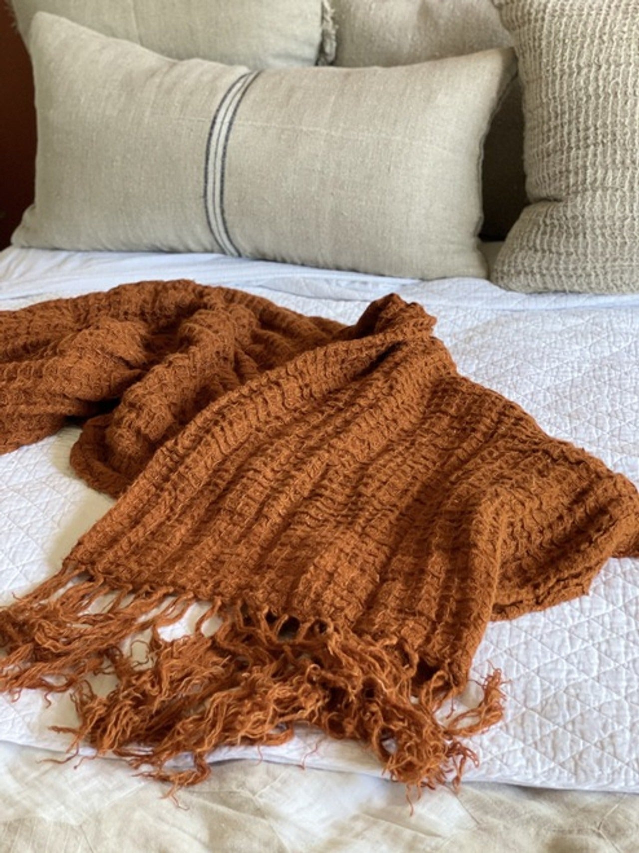 Waffle Rust Throw