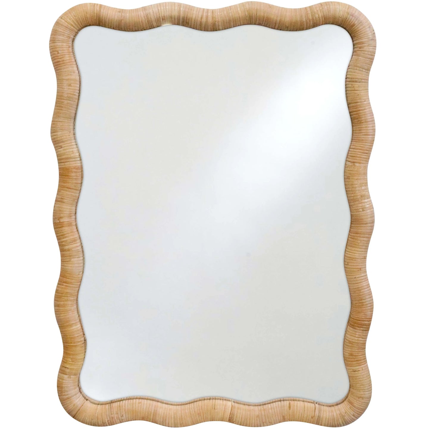 Waves Rattan Mirror