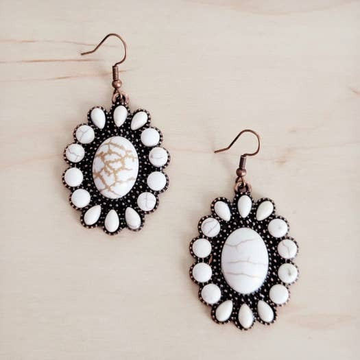 White Stone Earring